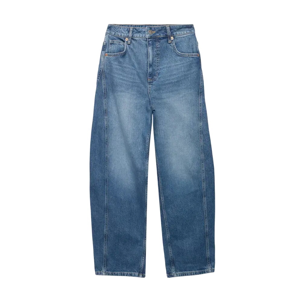 Mint Velvet Mid Indigo Barrel Leg Jeans